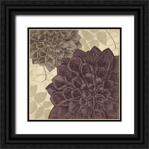 Dahlia I Black Ornate Wood Framed Art Print with Double Matting by Harbick, N