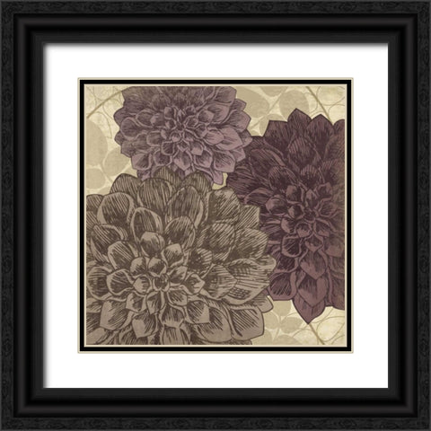 Dahlia II Black Ornate Wood Framed Art Print with Double Matting by Harbick, N