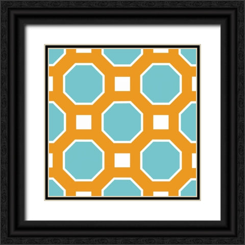 Graphic Pattern I Black Ornate Wood Framed Art Print with Double Matting by Harbick, N