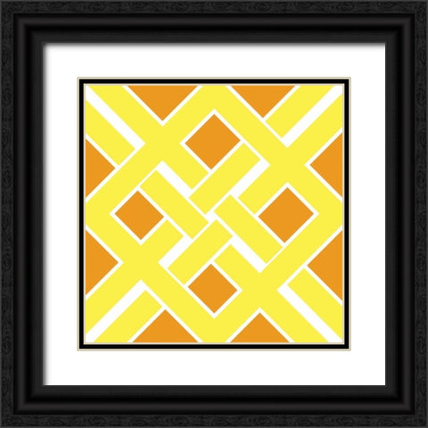 Graphic Pattern IV Black Ornate Wood Framed Art Print with Double Matting by Harbick, N