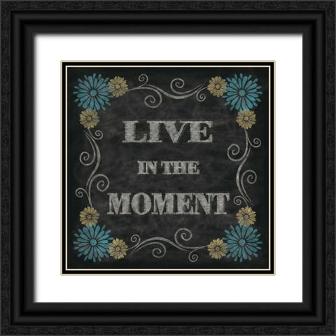 Chalkboard Inspirations II Black Ornate Wood Framed Art Print with Double Matting by Harbick, N