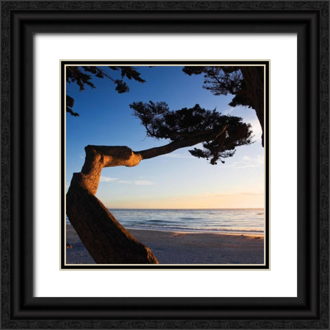 Carmel Sunset I Black Ornate Wood Framed Art Print with Double Matting by Hausenflock, Alan