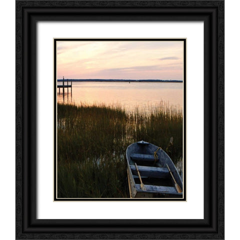 Channel Sunset IV Black Ornate Wood Framed Art Print with Double Matting by Hausenflock, Alan