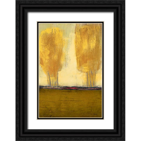 Shades of Gold II Black Ornate Wood Framed Art Print with Double Matting by Costa, Antonio