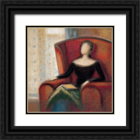 Pensive II Black Ornate Wood Framed Art Print with Double Matting by Gray, Karl