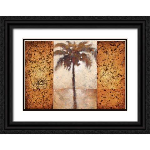 Sunset Palms I Black Ornate Wood Framed Art Print with Double Matting by Lee, Scott