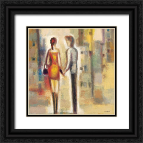 Metropolis II Black Ornate Wood Framed Art Print with Double Matting by Lentz, Michael
