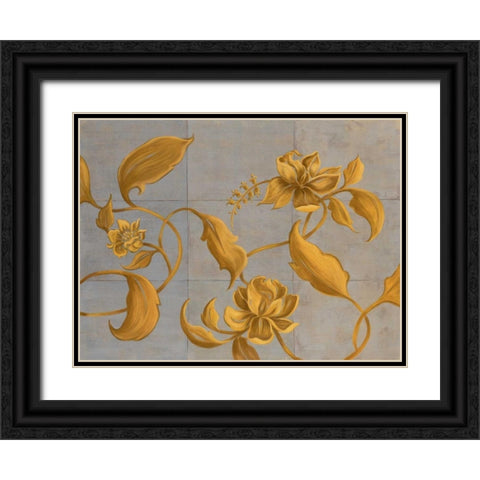 Topaz I Black Ornate Wood Framed Art Print with Double Matting by Mathews, Jennifer