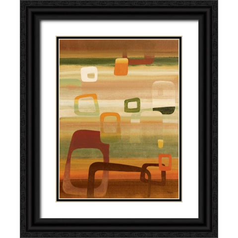 Palm Springs I Black Ornate Wood Framed Art Print with Double Matting by Rodriguez, S.