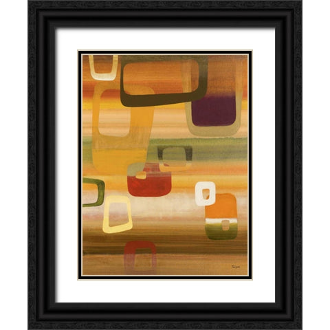 Palm Springs II Black Ornate Wood Framed Art Print with Double Matting by Rodriguez, S.