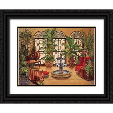 Conservatory II Black Ornate Wood Framed Art Print with Double Matting by Jeffrey, Jillian