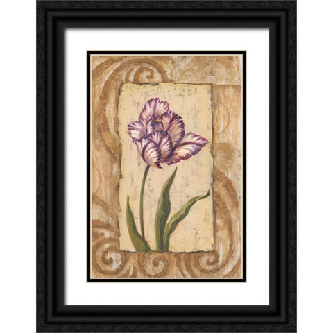 Classic Tulip I Black Ornate Wood Framed Art Print with Double Matting by Jeffrey, Jillian