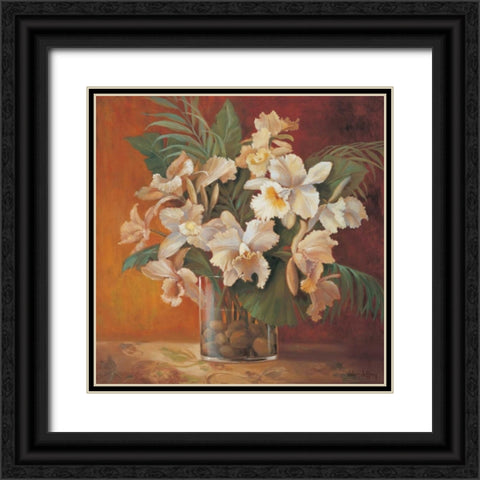 Tropic Beauty II Black Ornate Wood Framed Art Print with Double Matting by Jeffrey, Jillian