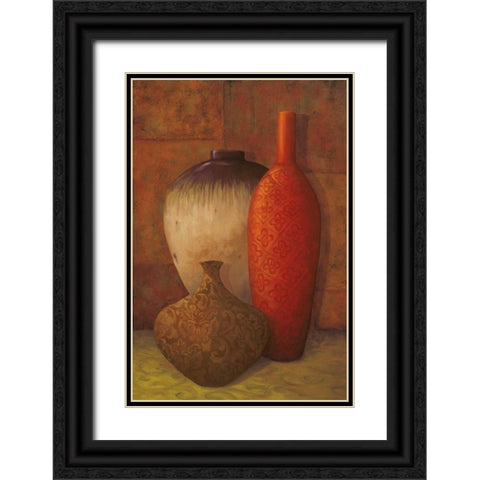 Exotic Vessels II Black Ornate Wood Framed Art Print with Double Matting by Jeffrey, Jillian