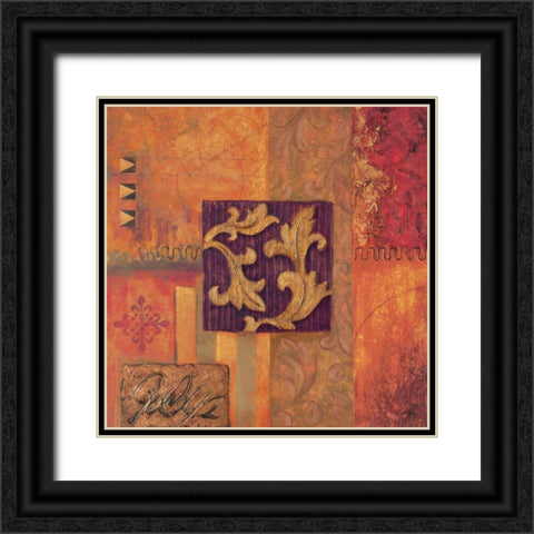 Cinnabar I Black Ornate Wood Framed Art Print with Double Matting by Jeffrey, Jillian
