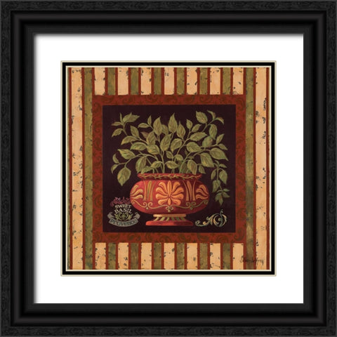 Sweet Basil Black Ornate Wood Framed Art Print with Double Matting by Jeffrey, Jillian