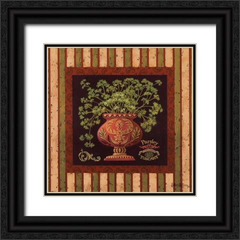 Parsley Italiano Black Ornate Wood Framed Art Print with Double Matting by Jeffrey, Jillian