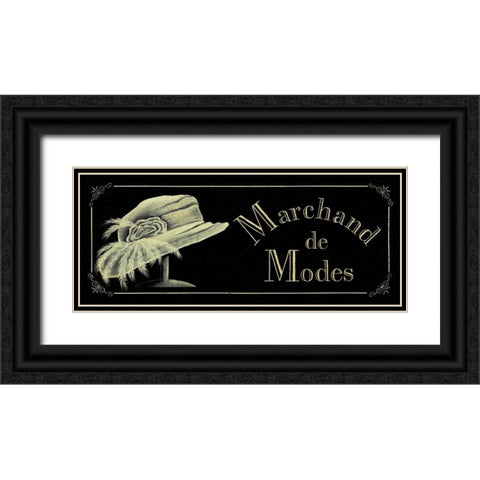 Marchand de Modes Black Ornate Wood Framed Art Print with Double Matting by Jones, Catherine
