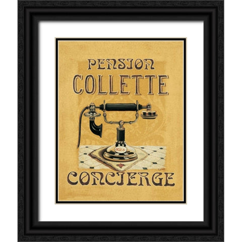 Hold All Calls III Black Ornate Wood Framed Art Print with Double Matting by Jones, Catherine