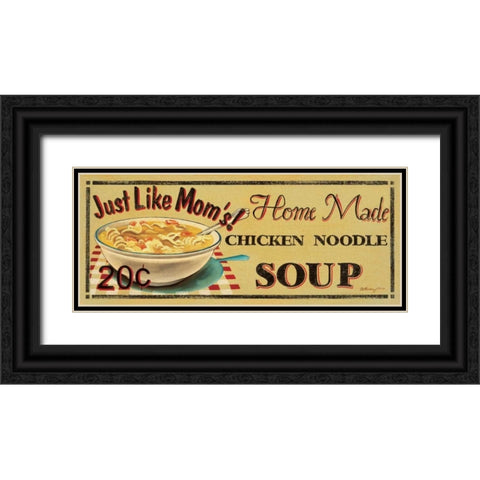 Chicken Noodle Soup Black Ornate Wood Framed Art Print with Double Matting by Jones, Catherine