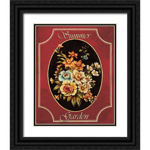 Summer Garden Black Ornate Wood Framed Art Print with Double Matting by Jones, Catherine