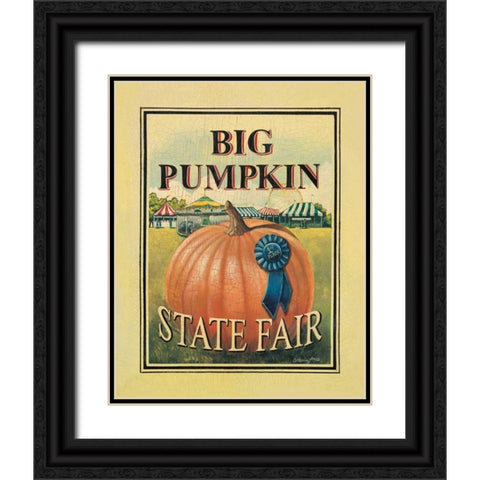 Big Pumpkin Black Ornate Wood Framed Art Print with Double Matting by Jones, Catherine