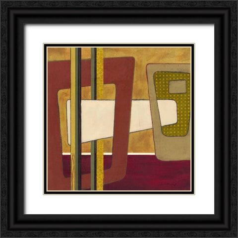 Retro Spectrum I Black Ornate Wood Framed Art Print with Double Matting by Kime, John