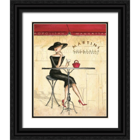 Femme Elegante III Black Ornate Wood Framed Art Print with Double Matting by Laliberte, Andrea