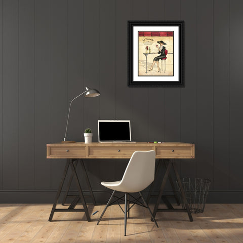 Femme Elegante IV Black Ornate Wood Framed Art Print with Double Matting by Laliberte, Andrea