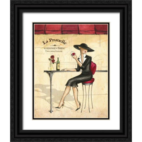 Femme Elegante IV Black Ornate Wood Framed Art Print with Double Matting by Laliberte, Andrea