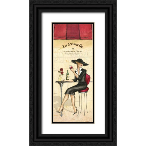 Bistro Black Ornate Wood Framed Art Print with Double Matting by Laliberte, Andrea