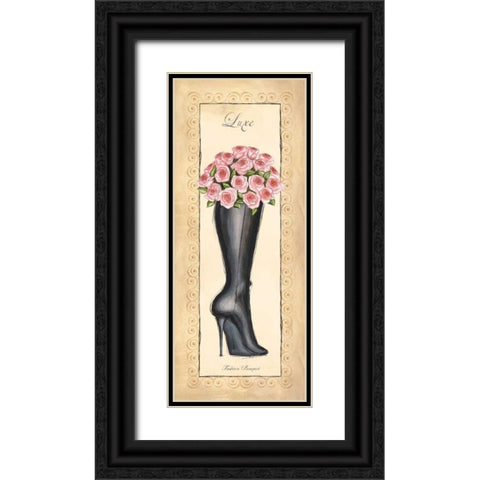 Fashion Bouquet I Black Ornate Wood Framed Art Print with Double Matting by Laliberte, Andrea