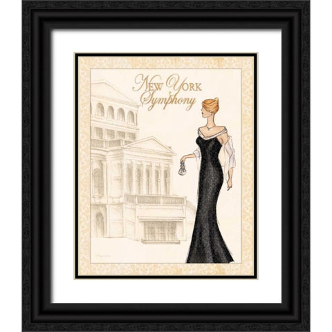 Symphony Black Ornate Wood Framed Art Print with Double Matting by Laliberte, Andrea