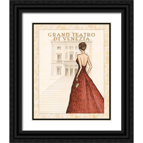 Teatro Black Ornate Wood Framed Art Print with Double Matting by Laliberte, Andrea