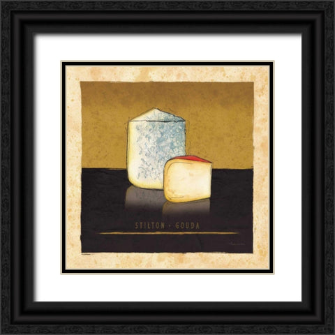Cheeses II Black Ornate Wood Framed Art Print with Double Matting by Laliberte, Andrea