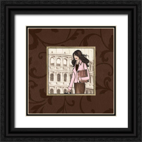 Roma in Pink Black Ornate Wood Framed Art Print with Double Matting by Laliberte, Andrea
