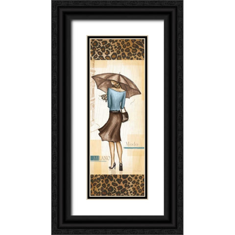 Milan Fashion Black Ornate Wood Framed Art Print with Double Matting by Laliberte, Andrea