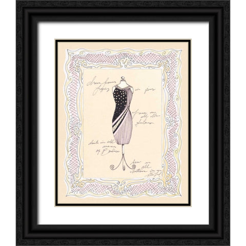 Dress Form I Black Ornate Wood Framed Art Print with Double Matting by Leal, Steve