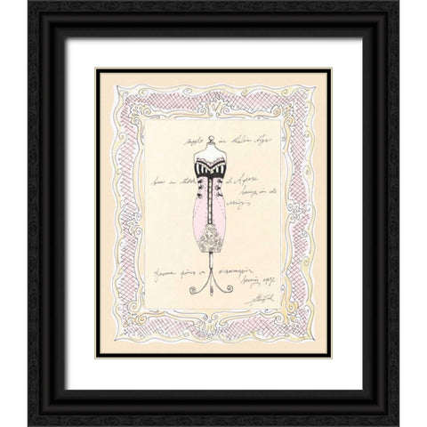 Dress Form II Black Ornate Wood Framed Art Print with Double Matting by Leal, Steve