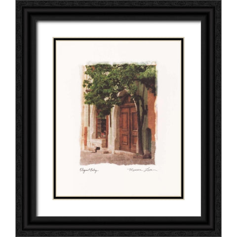 Elegant Entry Black Ornate Wood Framed Art Print with Double Matting by Love, Maureen