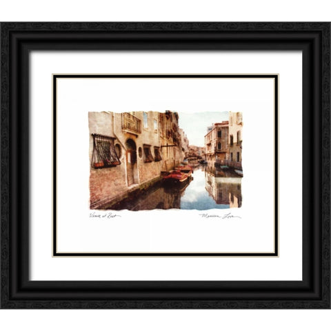Venice at Rest Black Ornate Wood Framed Art Print with Double Matting by Love, Maureen