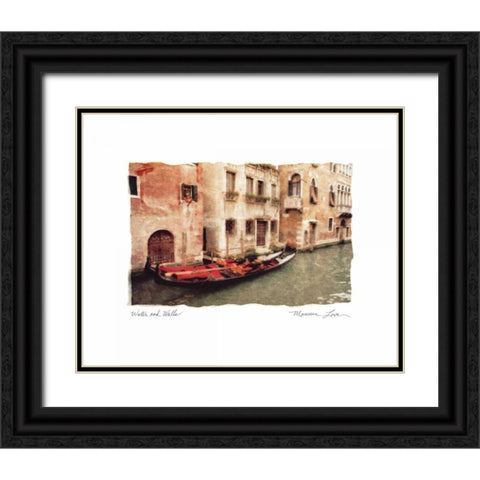 Water and Walls Black Ornate Wood Framed Art Print with Double Matting by Love, Maureen