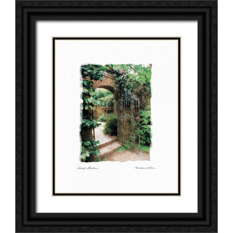 Secret Garden Black Ornate Wood Framed Art Print with Double Matting by Love, Maureen