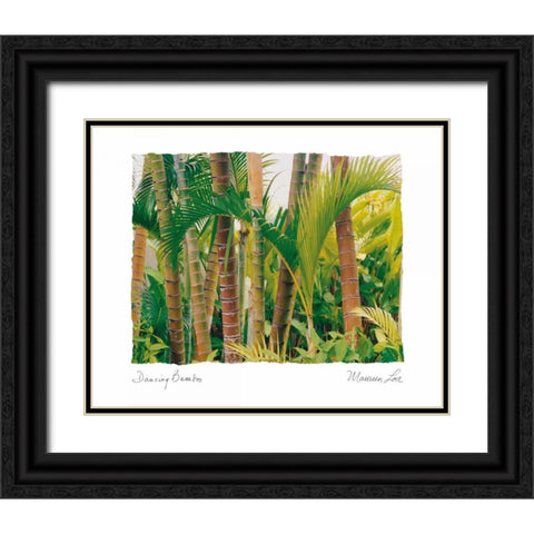 Dancing Bamboo Black Ornate Wood Framed Art Print with Double Matting by Love, Maureen