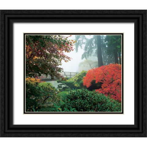 Japanese Garden II Black Ornate Wood Framed Art Print with Double Matting by Love, Maureen