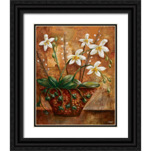 Copper Vessel I Black Ornate Wood Framed Art Print with Double Matting by Linza, Loretta