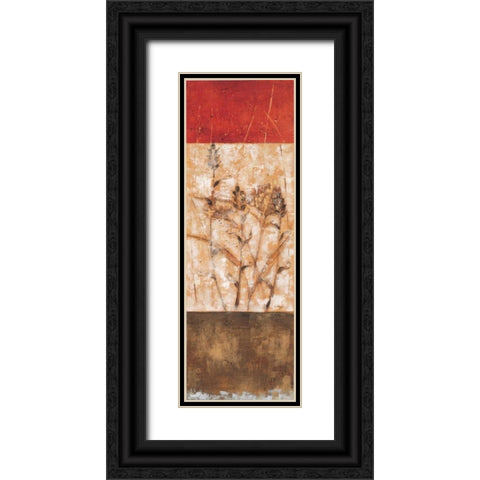 Fresco I Black Ornate Wood Framed Art Print with Double Matting by Linza, Loretta