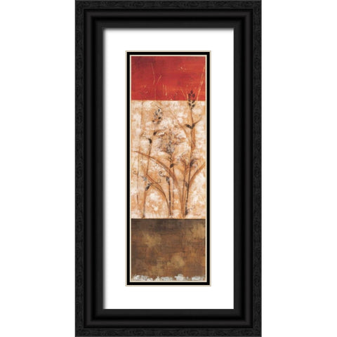 Fresco II Black Ornate Wood Framed Art Print with Double Matting by Linza, Loretta