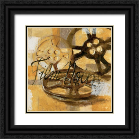 Film Festival II Black Ornate Wood Framed Art Print with Double Matting by Linza, Loretta