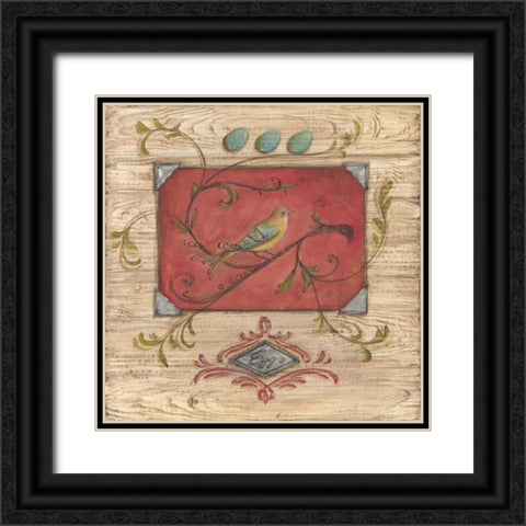 Bird Watcher II Black Ornate Wood Framed Art Print with Double Matting by McRostie, Kate